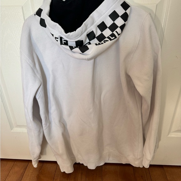 Vans off the Wall white hoodie size large - Picture 3 of 5